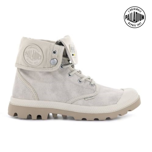 Pánské Boty Palladium Pampa Baggy WAX Světle Šedé | CZ CLZ-63S